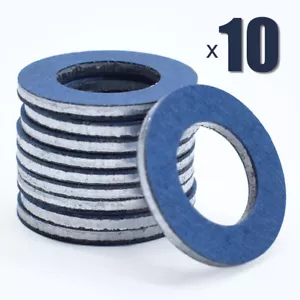 Set Of 10 Oil Drain Sump Plug Washers Gasket Hole For Toyota OE90430-12031/12mm - Picture 1 of 6