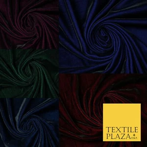 Two Tone Shot Luxury Soft Plain Micro Velvet Fabric Material Non-Stretch 44" - Picture 1 of 16