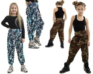 New Look Girls Ali Baba Harem Trousers Print Baggy Leggings Pants 5-13 Years - Picture 1 of 6