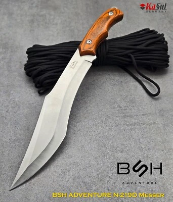 BSH ADVENTURE XXL Bowie N-219D | Jagdmesse Gürtelmesser Outdoormesser Machete Messer Angeln