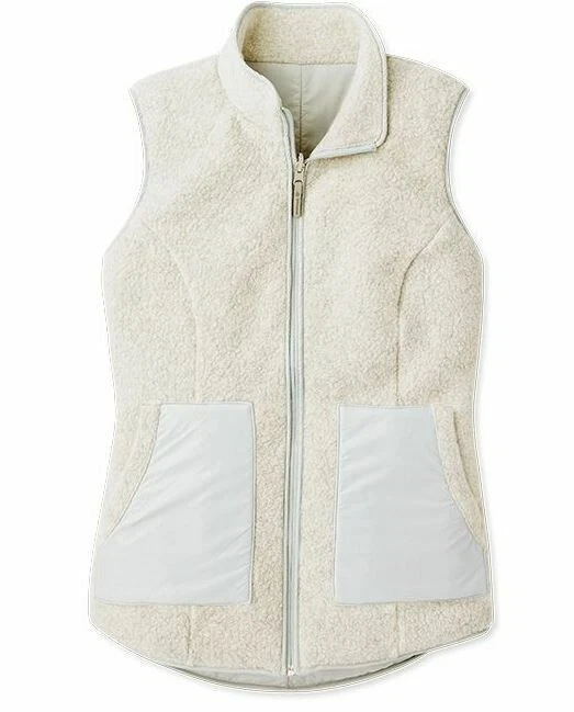 Smartwool Women's Anchor Line Reversible Sherpa Vest Storm Gray Small