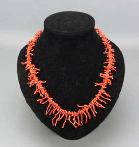 Superbe ancien collier en corail rouge naturel, longueur 50 cm. - Bild 1 von 4