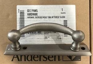 Andersen Yuma Gliding Door Handle Right Interior Left Exterior Distressed Nickel - Picture 1 of 3