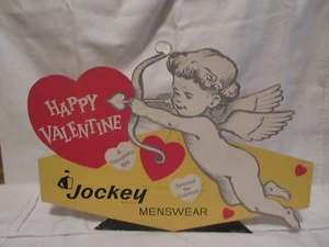Seltene Jockey Marke Herrenbekleidung Werbung Valentinstag Pappaufsteller - Bild 1 von 3