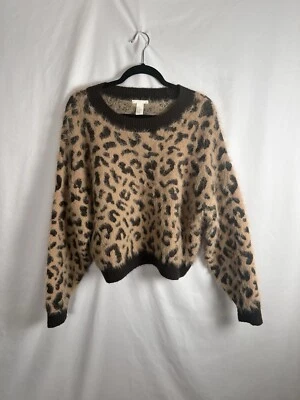 Suéter H&M Talla Pequeña Recortado Leopardo Muy Grande Suave Difuso Mediano Grande Foto 1 de 4