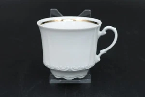 Mitterteich Form 2000 Kaffeetasse Tasse aus Porzellan mit Goldrand H 7 cm - Bild 1 von 4