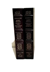 RELIGION: SACRED WRITINGS, 2 volumes Leather Christianity, Hebrew, Buddhism MOR - Picture 1 of 10