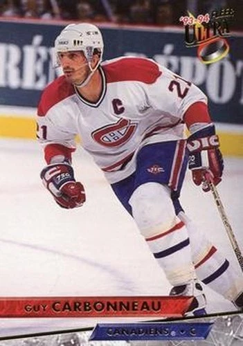 #350 Guy Carbonneau - Montreal Canadiens - 1993-94 Ultra Hockey - Image 1 of 1
