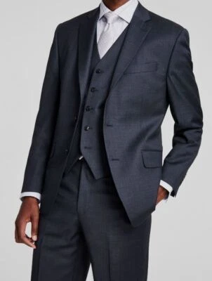 Michael Kors Men's Gray Solid Wool Jacket Pants 2-Piece Suit Sz 44R 38W 29L - Image 1 of 4