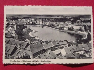 Postkarte aus Insterburg in Ostpreußen, Blick zum Schloß u. Teichanlagen - Bild 1 von 2