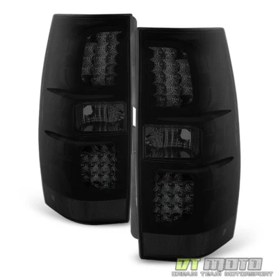 Blk Smoked 2007-2014 Chevy Suburban Tahoe Yukon lanternas traseiras de LED esquerda+direita - Imagem 1 de 4