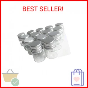 20pcs Sample Vials Clear Glass Bottles with Aluminum Caps Jars Small Bottle 5ml - Picture 1 of 1