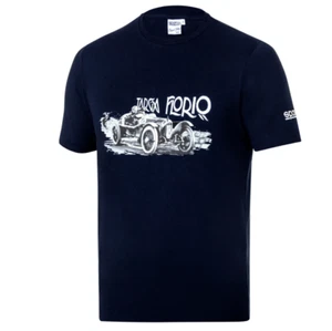 SPARCO T-SHIRT TARGA FLORIO DESIGN BLUE MARINE TG. XL 013047TFBM MADE IN ITALY - Foto 1 di 5