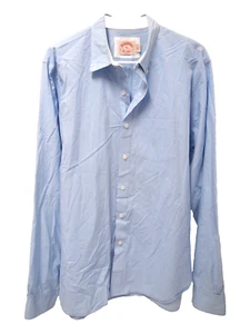 Brooks Brothers Hemd XL Langarm Knopf Einfarbig Blau 100% Baumwolle - Bild 1 von 5