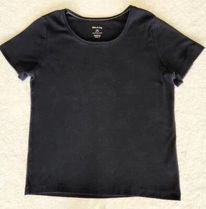 Ciervo blanco ~ Top vintage de manga corta para mujer ~ talla grande ~ negro ~ - Imagen 1 de 6