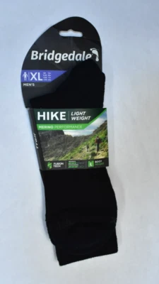 Bridgedale Hombres Caminata Ligero Lana Merino Rendimiento Bota Calcetines - Negro XL Foto 1 de 4