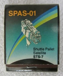 Offizielles NASA SPACE Shuttle SATELLITE MATCHBOOK Spacelab SPAS-01 wiederverwendbares Fahrzeug - Bild 1 von 5