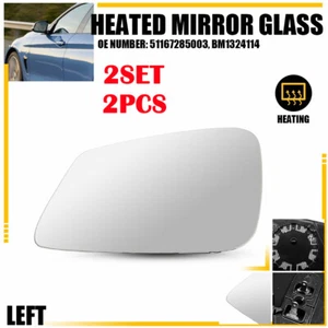 2X Left Wind Mirror Glass Heated For BMW 320i 328d 328i 428i BM1324114 2012-18 R - Picture 1 of 21