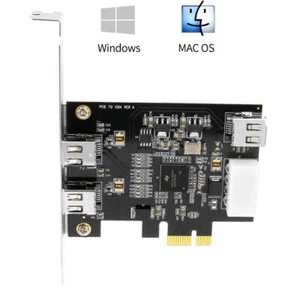 PCI-E express to 2+1 Ports 6-Pin IEEE1394a Firewire400 Video Capture Ti XIO2213 - Picture 1 of 6