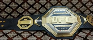 UFC LEGACY CHAMPIONSHIP TITLE BELT GENUINE LEATHER 4MM ZINC REPLICA ADULT SIZE - Picture 1 of 8