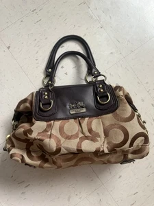 Bolso Cartera Coach Madison Signature Op Art Sabrina Marrón/Beige No. 12943 - Imagen 1 de 24