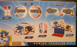 NINTENDO SWITCH CARRYING CASE AND ACCESSORIES BUNDLE SONIC VS SHADOW - Picture 1 of 8