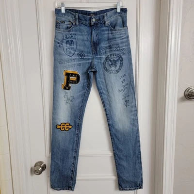 Polo Ralph Lauren The Sullivan Jeans Ajustados Parche Gráficos Universitarios Talla 18 Usado en Excelente Condición Foto 1 de 4