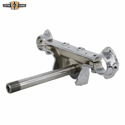 Chrome Billet Lower Triple Tree Fit For Harley Early 4-speed Big Twin 1949-1999 - Image 1 of 4