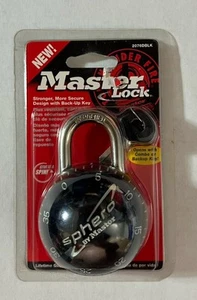 Master Lock Sphero by Master Black Smooth Spin Combination Lock Padlock New - Picture 1 of 3