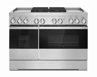 JENNAIR 48" PROFESIONAL DOBLE GAMA DE COMBUSTIBLE CON DOBLE CROMO - JDRP848HM Foto 1 de 4