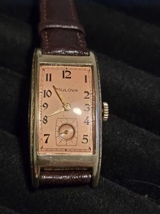 Bulova"Curvex"Gold Filled 10k, Rectangular Curved Watch 1930s Tank Art Deco Men - Picture 1 of 14