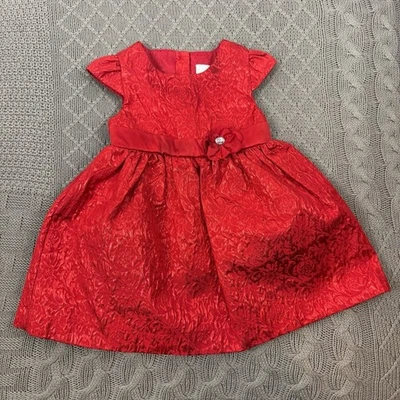 Vestido Camilla Rojo Brocado ~ 12M Foto 1 de 4