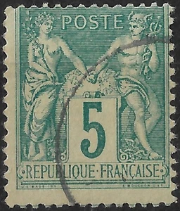 FRANKREICH VARIETE - TYP SAGE NR. 75 GESTEMPELT - Bild 1 von 2