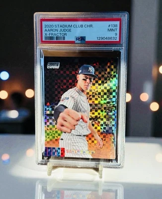 2020 Topps Stadium Club Aaron Judge Xfractor PSA 9 MVP Refractor Chrome Low POP - Image 1 of 2