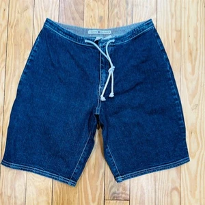Vintage 80’s Tommy Hilfiger Damen Blau Bermuda Denim Boardshorts S 28 Preppy Rare - Bild 1 von 9