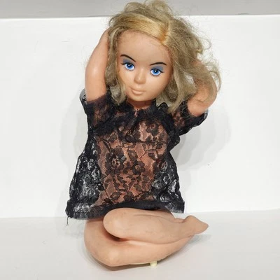 Vintage Sexy Mary Radio Doll Pin Up Girl Hard Plastic Figure 60s - 70s EMPTY - Image 1 of 4