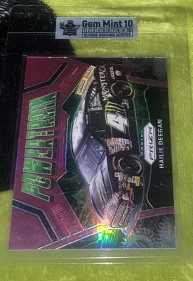 2020 Panini Prizm Hailie Deegan /50 Powertrain Pink Prizm Gem Mint 10 Rookie #90 - Image 1 of 2