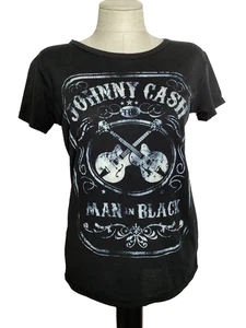 ZION ROOTSWEAR Black Johnny Cast Screen Print Crew Neck Tee Shirt Sz L - Picture 1 of 5