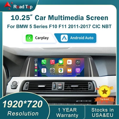 10.25"CarPlay Android Auto Multimedia Touch Screen Car For BMW 5 Series F10 F11 - Bild 1 von 4