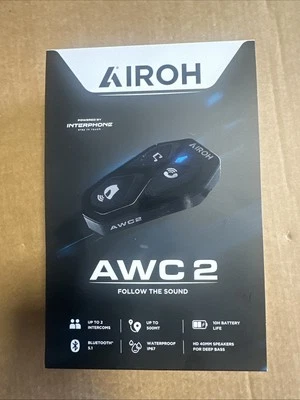 Interfono Singolo Casco Moto AIROH AWC2 Bluetooth Impermeabile Musica e GPS - Immagine 1 di 4
