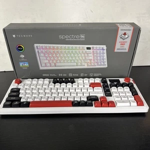 Tecware Spectre 96 RGB White Mechanical Keyboard Customizable LCD Screen - Picture 1 of 16