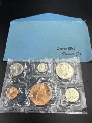 1980 D Denver Mint Souvenir Set Uncirculated Coins and Medal With Envelope - Image 1 of 4