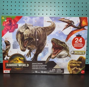 Mattel Jurassic World Rebirth Dinosaur Minis Advent Christmas Holiday Calendar - Picture 1 of 4