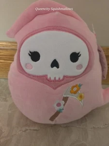 Original Squishmallows 7.5" Persephone The Pink Grim Reaper Halloween  - Picture 1 of 7