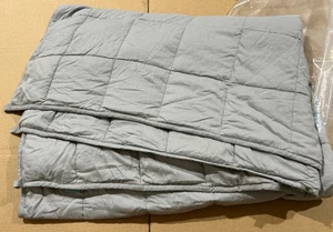Weighted Idea QUEEN 60 X 80 size 20lbs Premium Weighted Cotton Blanket - Grey LN - Picture 1 of 8
