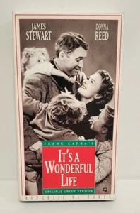 It's A Wonderful Life VHS- Original Uncut Black & White Version - Imagen 1 de 3