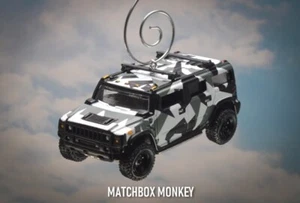 Black White Camo Hummer H2 SUV Truck 4x4 Custom Christmas Ornament Emblem SUT - Picture 1 of 12