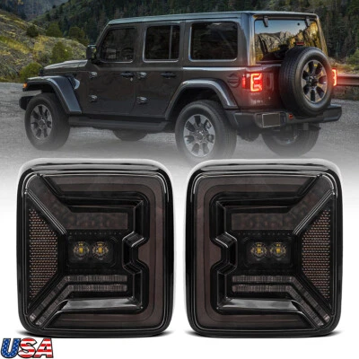 Luz trasera LED 2018-2025 para Jeep Wrangler JL JLU EMC señal de giro de freno trasero Foto 1 de 4