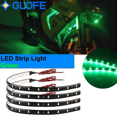 4x LED Flexible Truck Car Boat Motor Light Strip Waterproof 12V Many Color 30CM - Image 1 of 4