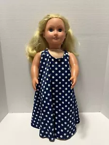DOLL CLOTHES LONG HALTER DRESS FITS AMERICAN GIRL & 18" DOLLS - Picture 1 of 2